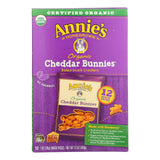 Annie's Homegrown Organic Bunny Cracker Snack Pack - Cheddar - Case Of 4 - 12/1 Oz