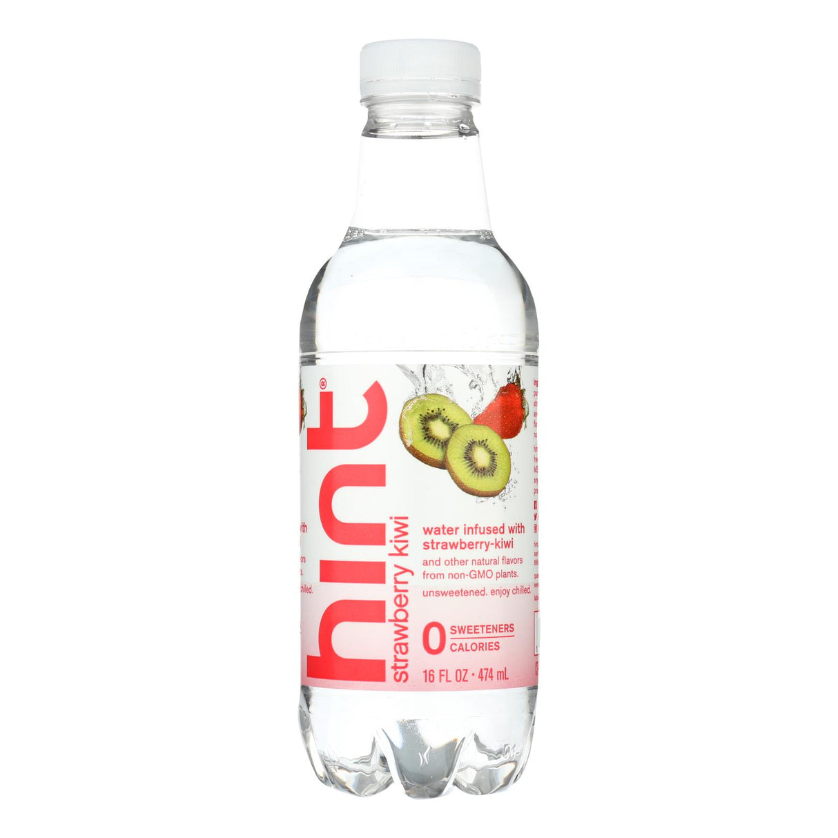 Hint Fruit Water - Strawberry And Kiwi - Case Of 12 - 16 Fl Oz.
