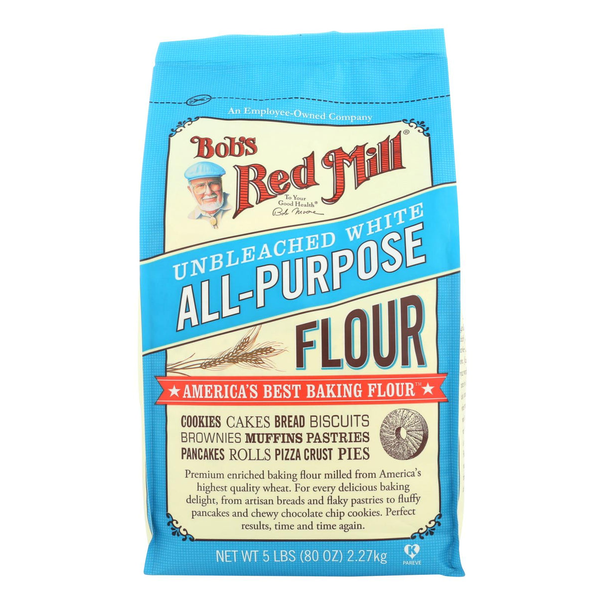 Bob's Red Mill - Unbleached White All-purpose Baking Flour - 5 Lb - Case Of 4