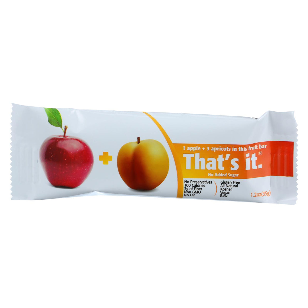 That's It Fruit Bar - Apple And Apricot - Case Of 12 - 1.2 Oz