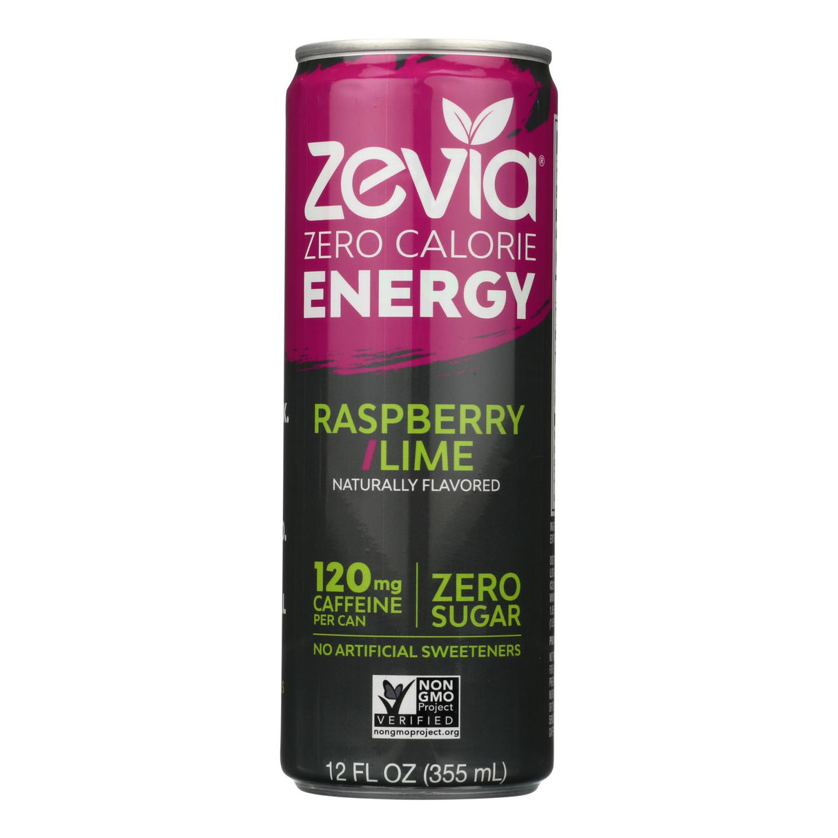 Zevia Zero Calorie Energy Drink - Raspberry/lime - Case Of 12 - 12 Fl Oz