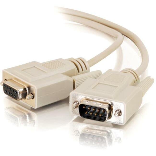 C2G 10ft DB9 M/F Extension Cable - Beige