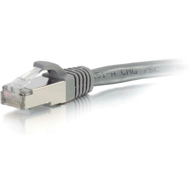 C2G-9ft Cat6 Snagless Shielded (STP) Network Patch Cable - Gray