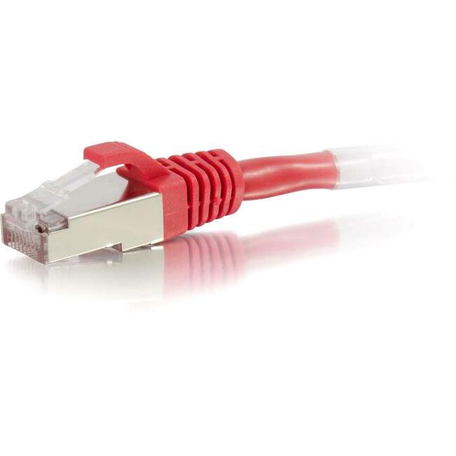 C2G-7ft Cat6 Snagless Shielded (STP) Network Patch Cable - Red