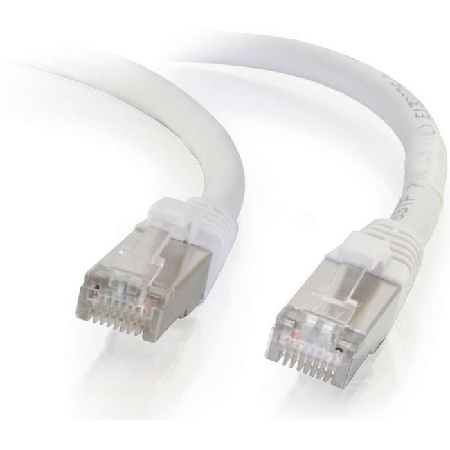 C2G-9ft Cat6 Snagless Shielded (STP) Network Patch Cable - White