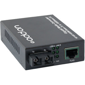 AddOn 10/100/1000Base-TX(RJ-45) to 1000Base-LX(SC) SMF 1310nm 20km Media Converter