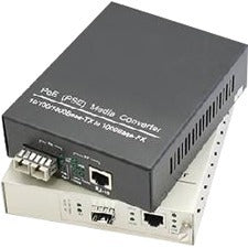 AddOn 10/100/1000Base-TX(RJ-45) to 2 Open SFP Port POE+ Media Converter