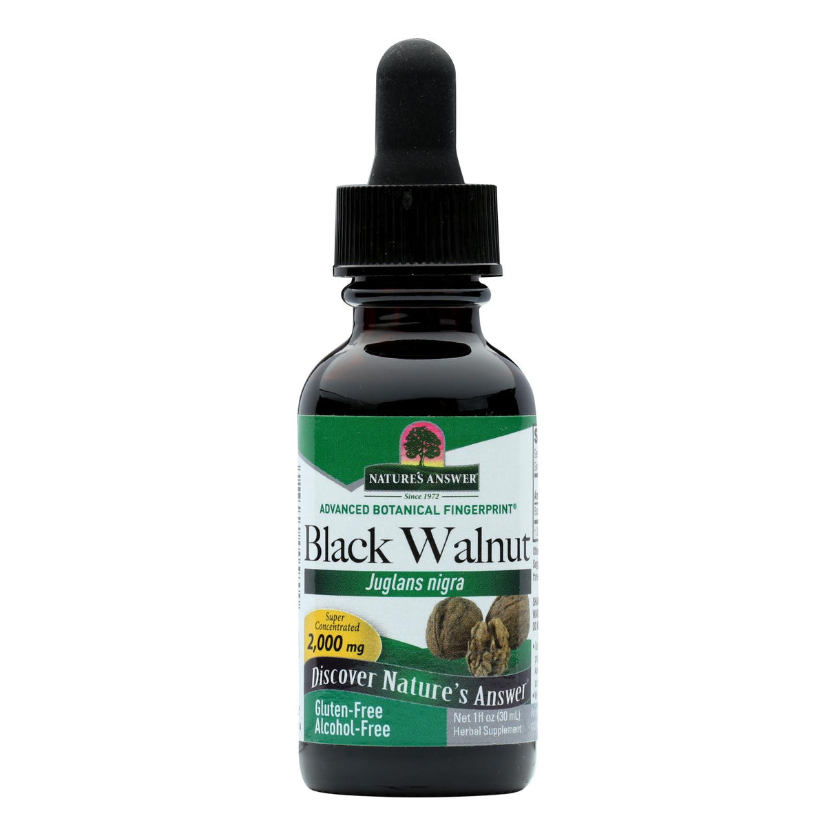 Nature's Answer - Black Walnut Hulls Alcohol Free - 1 Fl Oz