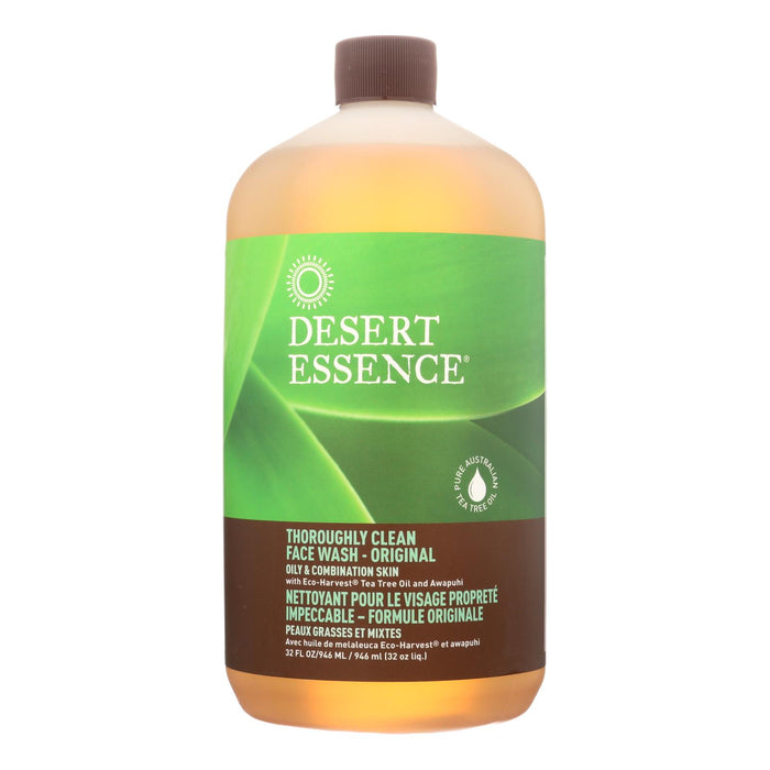 Desert Essence - Thoroughly Clean Face Wash - Original Oily And Combination Skin - 32 Fl Oz