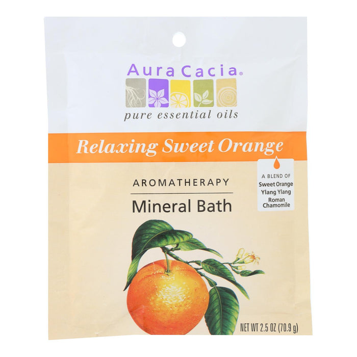 Aura Cacia - Aromatherapy Mineral Bath Relaxing Sweet Orange - 2.5 Oz - Case Of 6