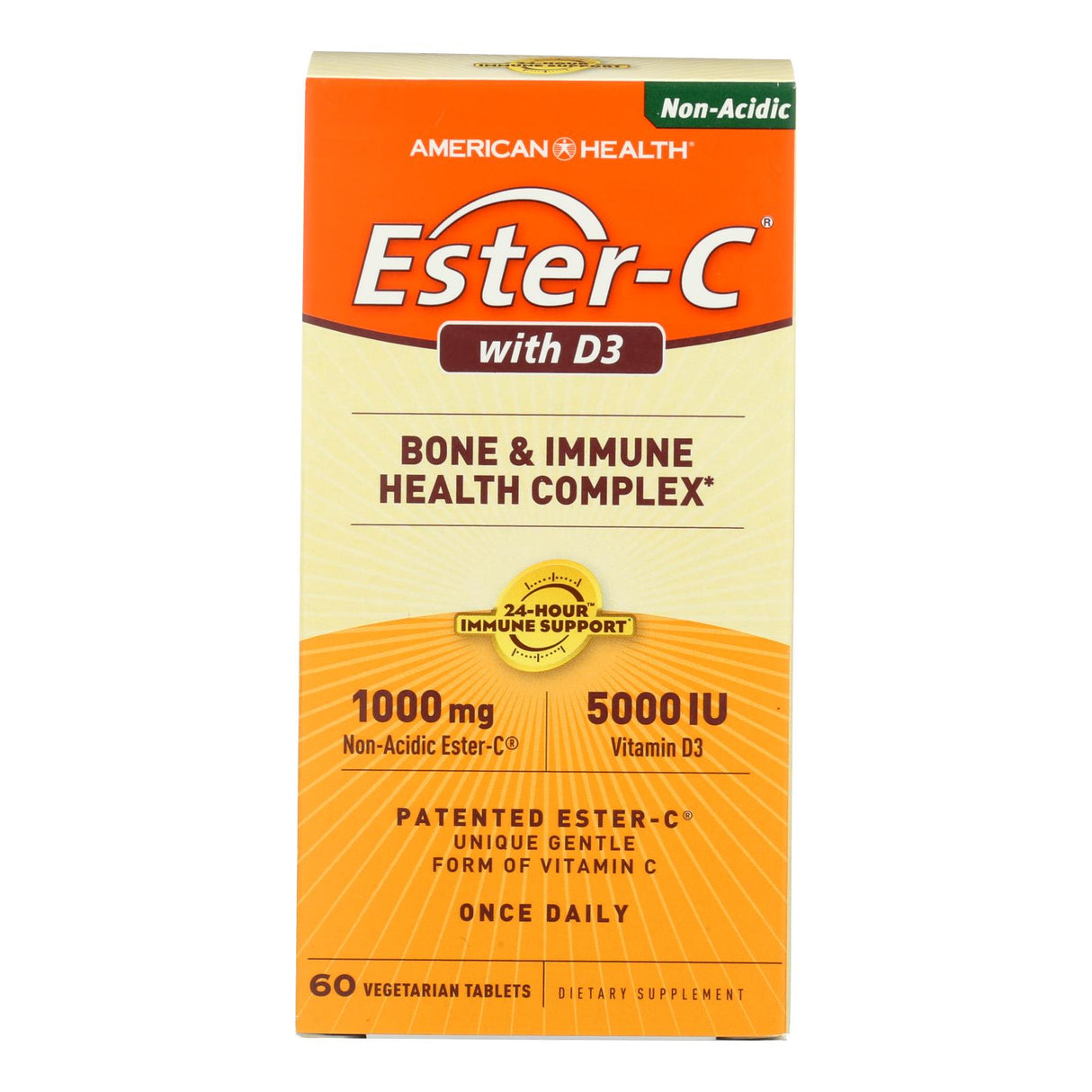 American Health - Ester-c With D3 Bone And Immune Health Complex - 60 Tablets