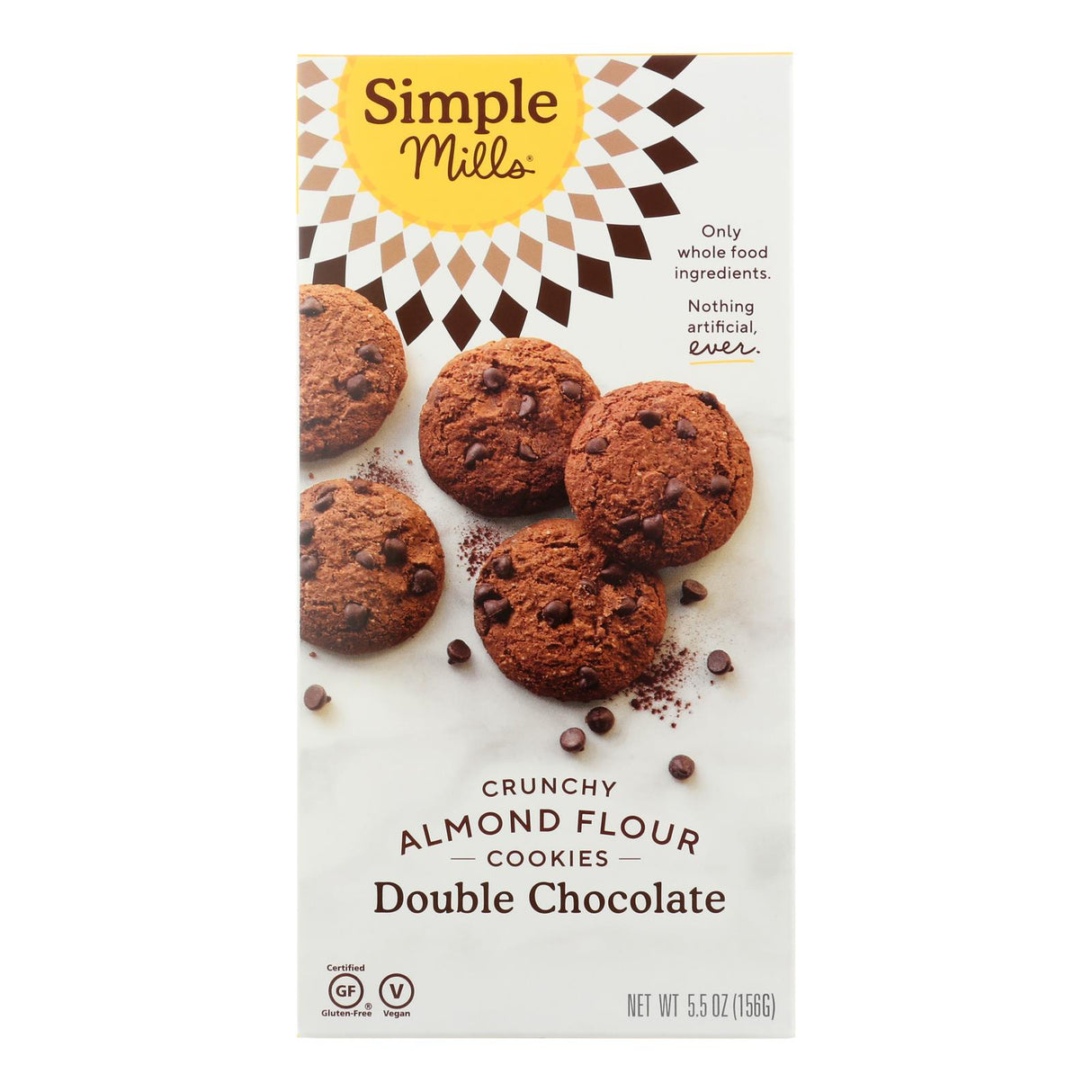Simple Mills Cookies - Crunchy Double Chocolate - Case Of 6 - 5.5 Oz