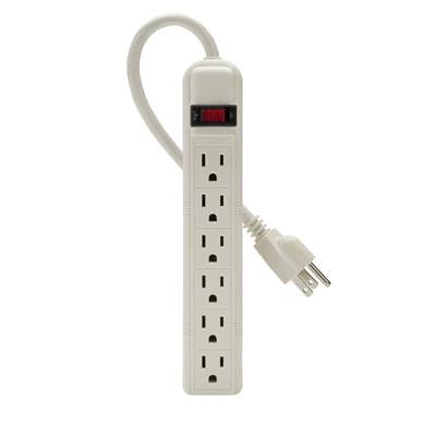 6 Outlet Plastic Power Strip