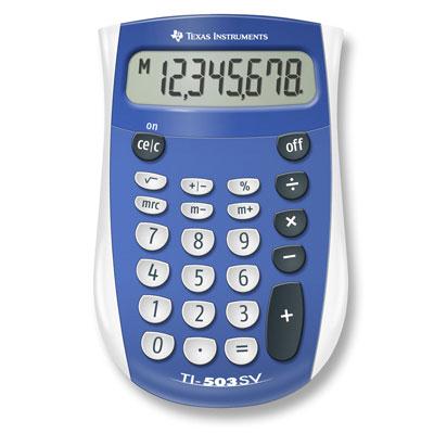 Pocket-sized calculator with large display.  Perfect for home, work or school.  Battery-powered, giant SuperView display.