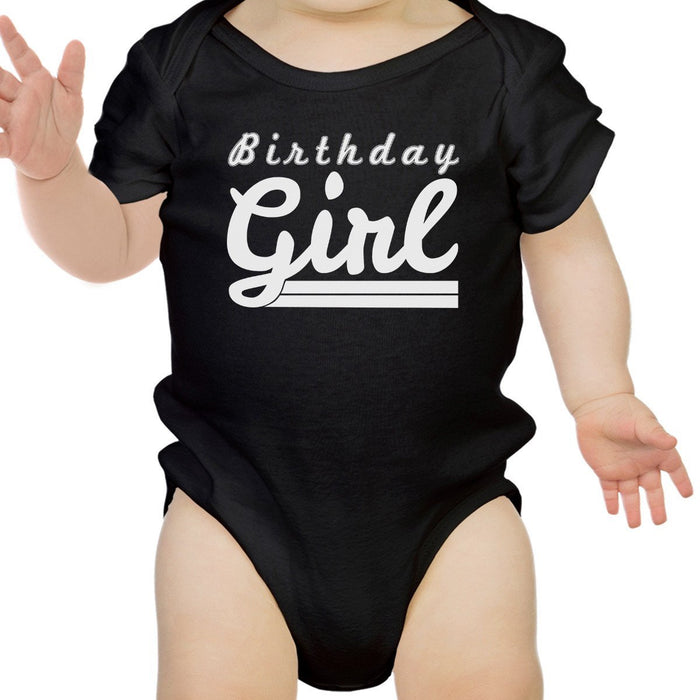Birthday Girl Baby Black Bodysuit