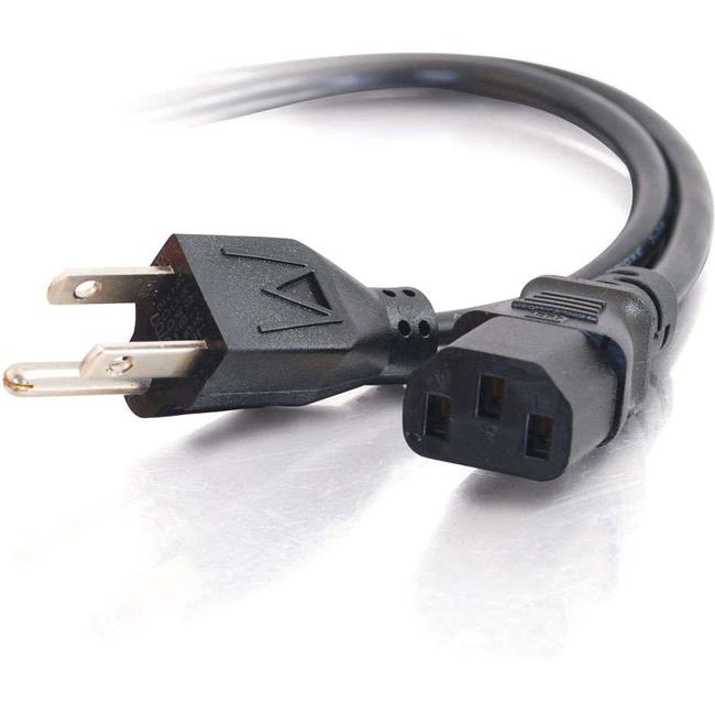 C2G 8ft 16 AWG Universal Power Cord (NEMA 5-15P to IEC320C13) TAA