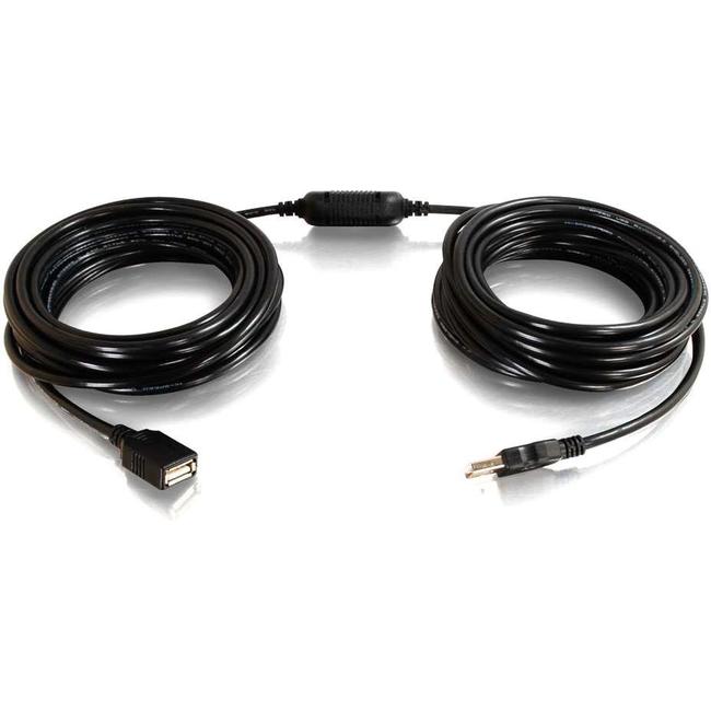 C2G 12m USB A Male to Female Active Extension Cable (Center Booster Format)