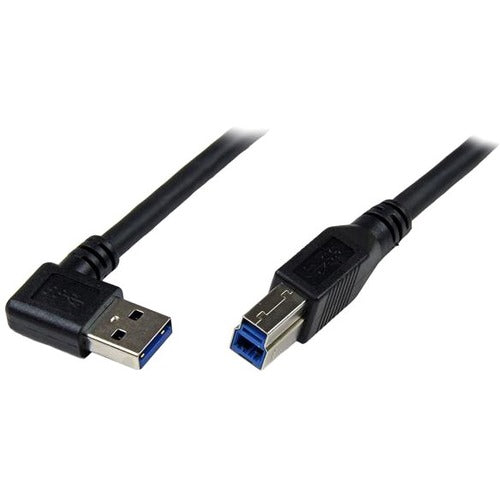 StarTech.com 1m Black SuperSpeed USB 3.0 Cable - Right Angle A to B - M/M