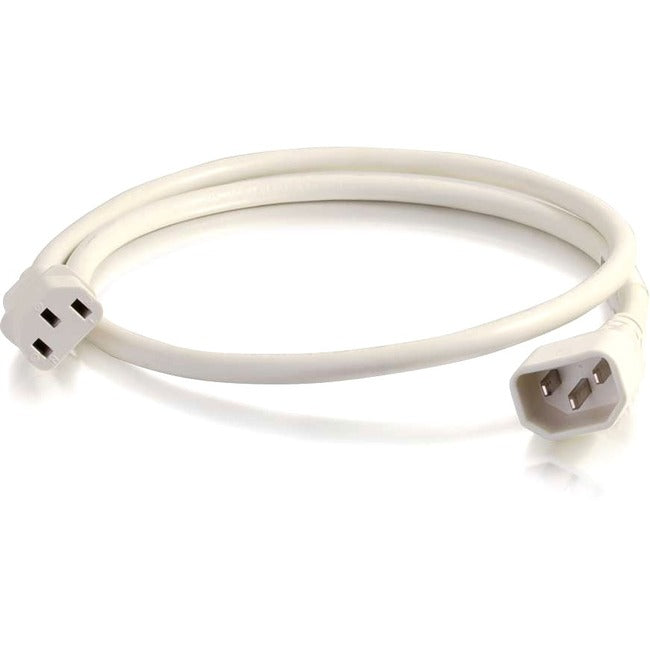 C2G 3ft 14AWG Power Cord (IEC320C14 to IEC320C13) - White