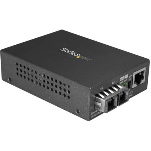 StarTech.com Fiber Media Converter - 1000Base-LX - Single-mode - 10 km - SC Fiber to Ethernet Converter - Fiber to Copper Converter