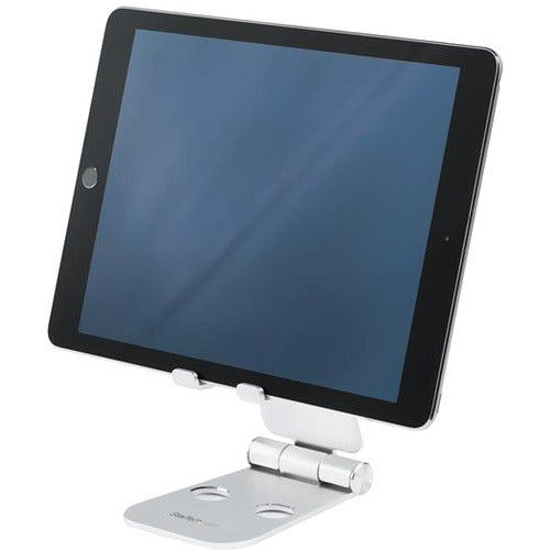 StarTech.com Phone and Tablet Stand for devices such as an iPad Pro or Samsung Galaxy tablet - Adjustable Smartphone and Tablet Stand - Portable Phone/Tablet Holder - Multi Angle - Foldable - Aluminum