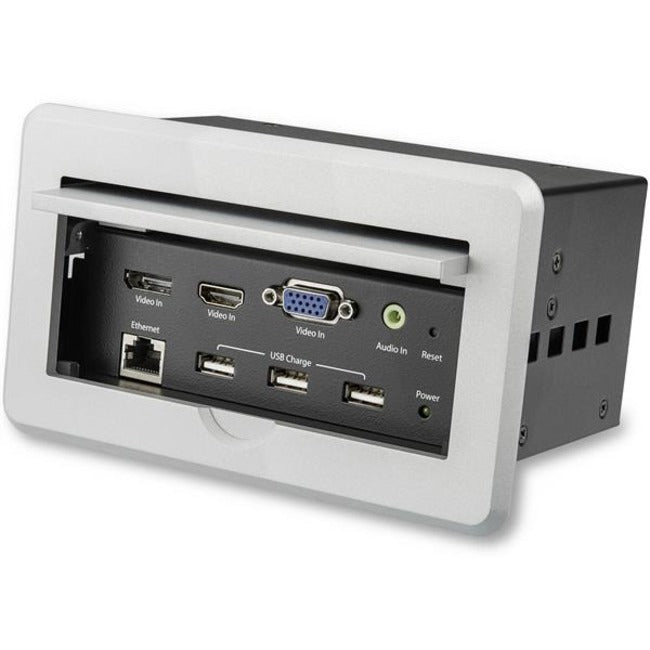 StarTech.com Conference Table Connectivity Box for A/V - USB Charging - LAN - HDMI / VGA / DisplayPort Inputs - HDMI Output - 4K