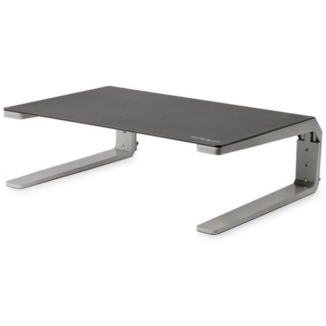 StarTech.com Monitor Riser Stand - For up to 32" Monitor - Height Adjustable - Computer Monitor Riser - Steel and Aluminum - Monitor Shelf with Three Height Settings