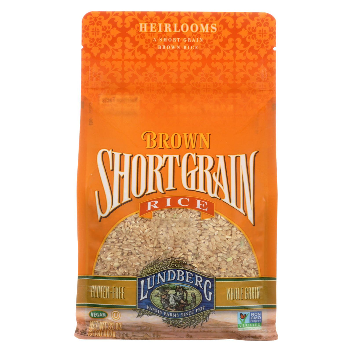 Lundberg Family Farms Organic Short Grain Brown Rice - Case Of 6 - 2 Lb.