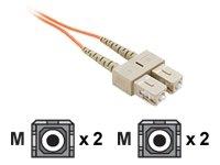Unc Group Llc 1 Meter Sc-sc Om2 1gig Fiber Optic Cable, Orange, Ofnr, 50/125 Fiber, Multimode