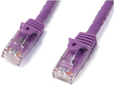 Startech 7ft Purple Cat6 Ethernet Cable Delivers Multi Gigabit 1/2.5/5gbps & 10gbps Up To