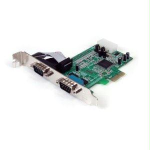 Startech 2-port Pci Express Rs232 Serial Controller Card 16550 Uart/asix Mcs9922cv-aa - B