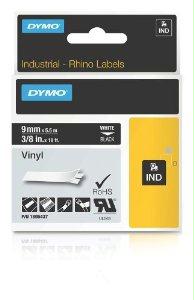 Dymo Rhino 3/8in Black Vinyl-9mm