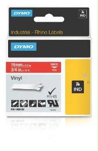 Dymo Rhino 3/4in Red Vinyl-19mm