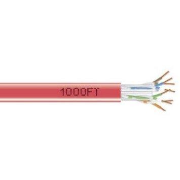 Black Box Cat6 550-mhz Solid Ethernet Bulk Cable - Unshielded (utp), Cmr Pvc, Red, 1000-ft