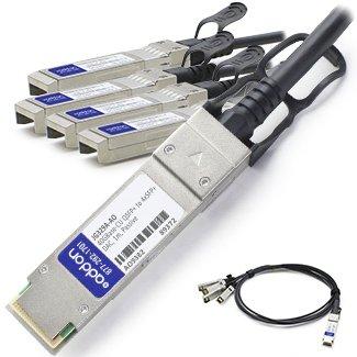 Add-on Addon Hp Jg329a Compatible Taa Compliant 40gbase-cu Qsfp+ To 4xsfp+ Direct Attac