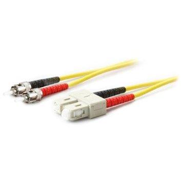 Add-on Addon 1m Sc (male) To St (male) Os2 Straight Yellow Duplex Fiber Ofnr (riser-rat