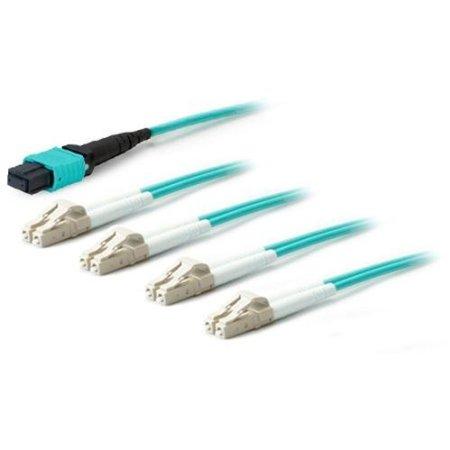 Add-on This Is A 15m Mpo (female) To 8xlc (male) 8-strand Aqua Riser-rated Fiber Fanout