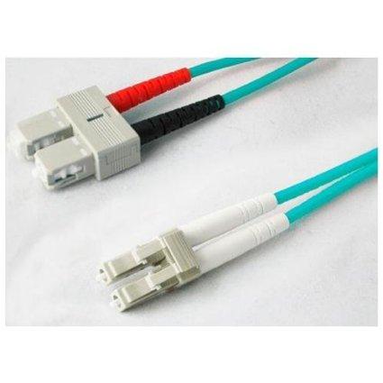 Add-on This Is A 10m Lc (male) To Sc (male) Aqua Duplex Riser-rated Fiber Patch Cable.