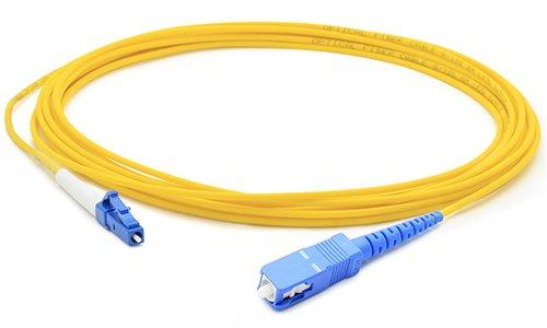 Add-on Addon 15m Lc (male) To Sc (male) Os2 Straight Yellow Simplex Fiber Ofnr (riser-r