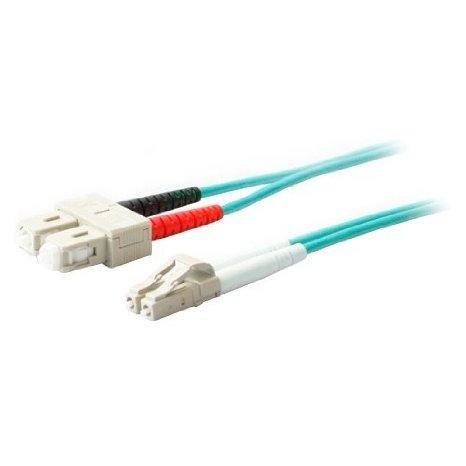 Add-on This Is A 20m Lc (male) To Sc (male) Aqua Duplex Riser-rated Fiber Patch Cable.