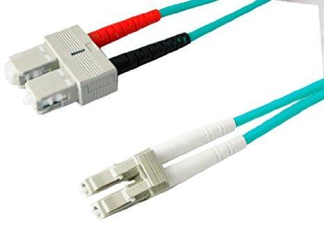 Add-on This Is A 4m Lc (male) To Sc (male) Aqua Duplex Riser-rated Fiber Patch Cable. A