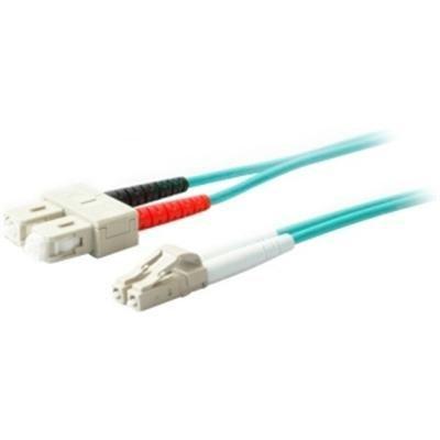 Add-on This Is A 6m Lc (male) To Sc (male) Aqua Duplex Riser-rated Fiber Patch Cable. A