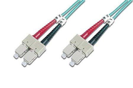 Add-on This Is A 1m Sc (male) To Sc (male) Aqua Duplex Riser-rated Fiber Patch Cable. A