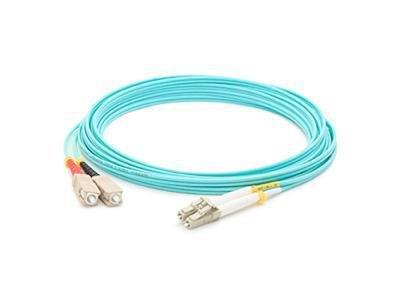 Add-on This Is A 25m Lc (male) To Sc (male) Aqua Duplex Riser-rated Fiber Patch Cable.