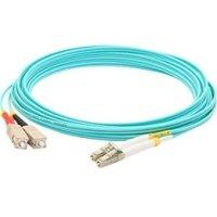 Add-on This Is A 50m Lc (male) To Sc (male) Aqua Duplex Riser-rated Fiber Patch Cable.