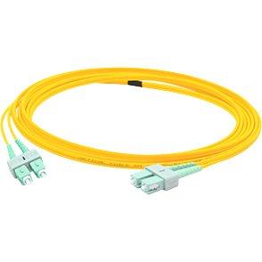 Add-on Addon 6m Asc (male) To Asc (male) Os2 Straight Yellow Duplex Fiber Ofnr (riser-r