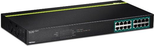 Trendnet Inc 16-port Greennet Gigabit Poe+ Switch (250w),limited Lifetime Warranty