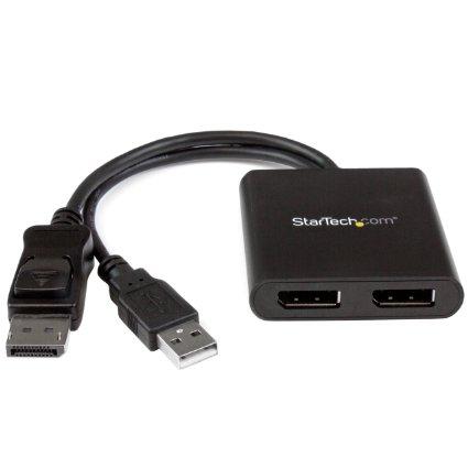 Startech Dual Port Displayport Multi-monitor Adapter Drives Up To Two 4k 30hz (uhd) Displ