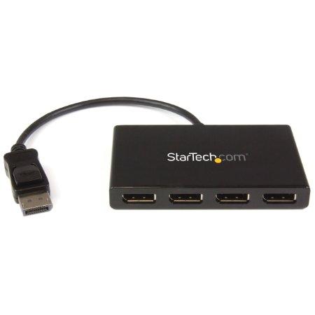 Startech 4-port Displayport Multi-monitor Adapter Drives 4x 1080p 60hz Dp Displays To Ext