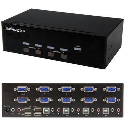 Startech Access Four Dual-video Computers   Two Shared Usb Peripherals From A Single Work